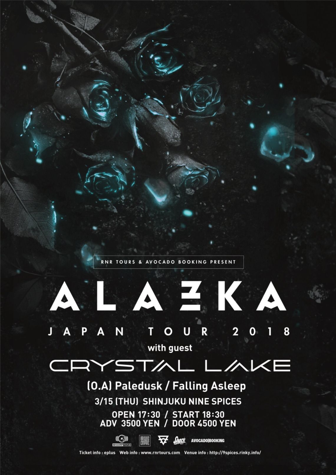 RNR TOUR & AVOCADO BOOKING PRESENTS 【ALAZKA Japan Tour 2018】