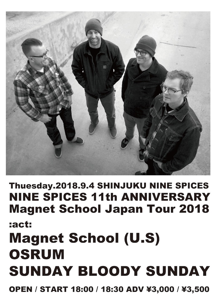 NINE SPICES 11th ANNIVERSARY Magnet School Japan Tour 2018