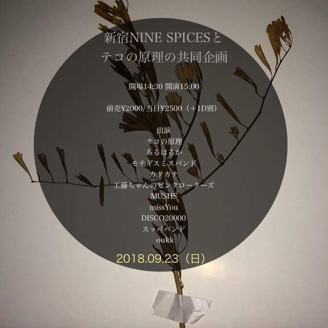 NINE SPICES 11th ANNIVERSARY【新宿NINE SPICESとテコの原理の共同企画】