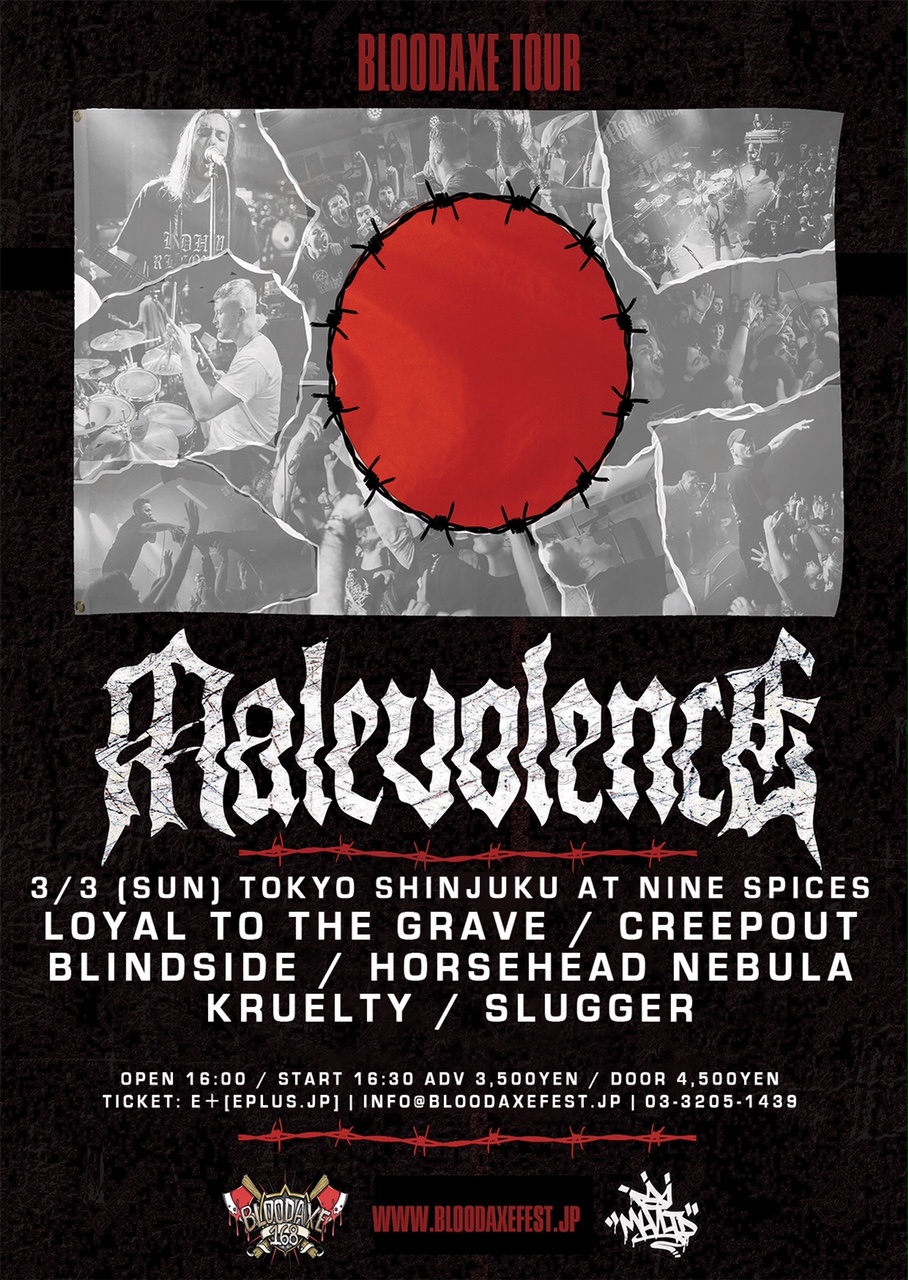 BLOODAXE TOUR MALEVOLENCE JAPAN TOUR 2019