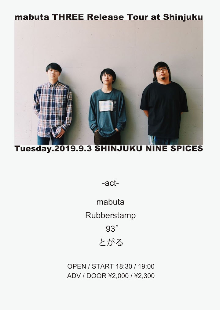 NINE SPICES presents「mabuta “THREE” Release Tour at Shinjuku」