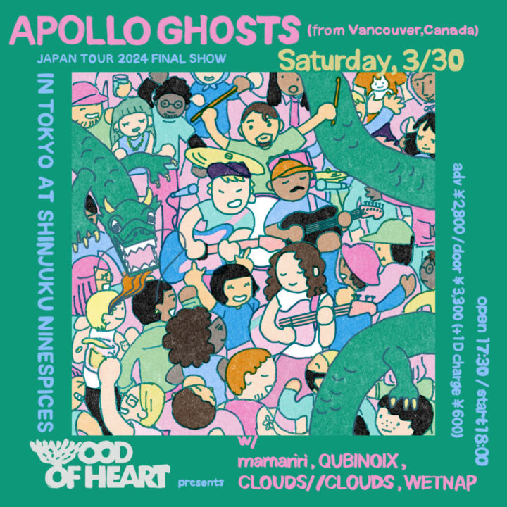 WOOD OF HEART presents  “Apollo Ghosts(from Vancouver, Canada) Japan tour final show in Tokyo”